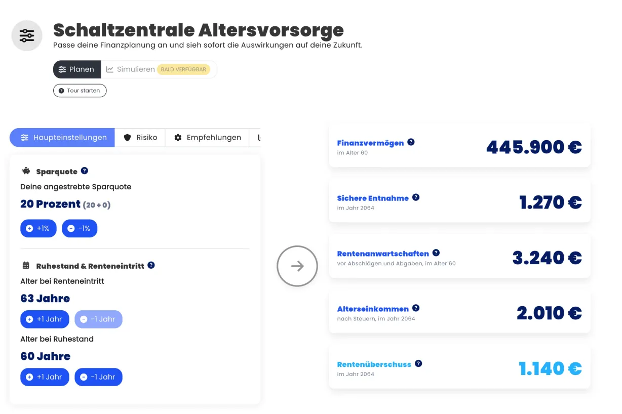Abbildung zu Schaltzentrale Altersvorsorge
