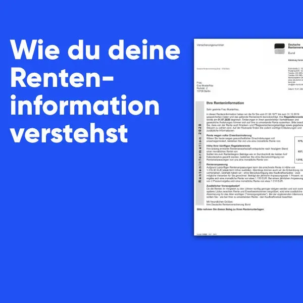 Illustration zu Renteninformation: So forderst du sie an und verstehst sie